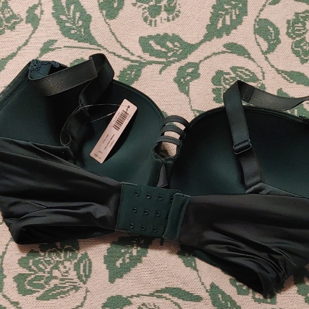 Soma Lace Overlay Push-Up Bra - Dark Green - Picture 4 of 10